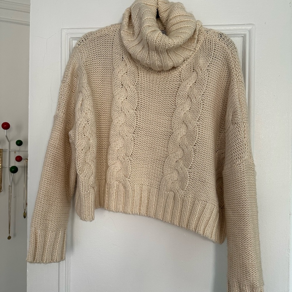 Cream turtle neck sweater
